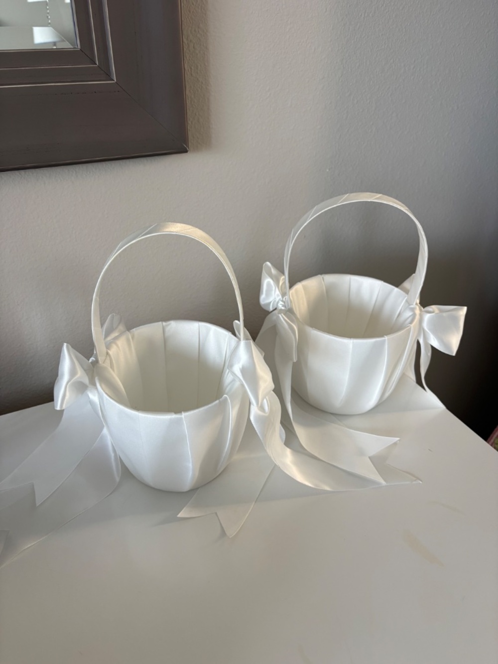 Set of Two Wedding Flower Girl Baskets - Picture 3 of 8